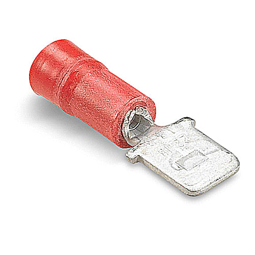 Thomas & Betts Co - Thomas & Betts 18RAD-187 22-18 AWG Wire Range 187 Series Insulated Vinyl Male Tab