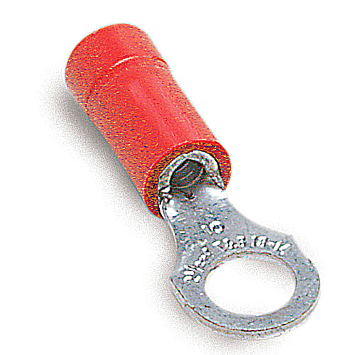 Thomas & Betts Co - Thomas & Betts 18RA-6 Vinyl-Insulated Ring Terminal - #22-16, #6bolt