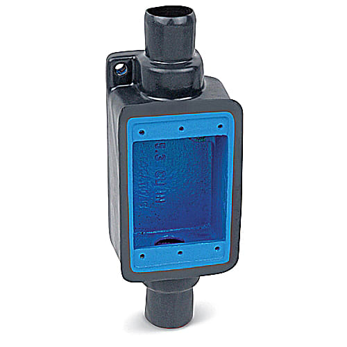 Ocal / Thomas & Betts - Ocal FSC2-G 3/4" 1-Gang PVC-Coated FSC Feed-Thru Box, Shallow - Gray