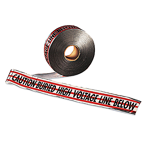 Thomas & Betts Co - EZCode NAF-0706 6 Inch x 1000 Foot Red Polyethylene High Voltage Line Barricade and Warning Tape