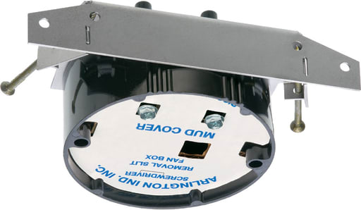 Arlington Industries - Arlington FB417SLP Fan / Fixture Mounting Box w/ Steel Bracket, Low Profile, Non-Metallic