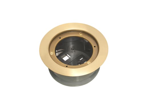 Arlington Industries - Arlington FLBC4580MB Recessed Concrete Floor Box Cover Kit, Low Voltage Divider, Brass