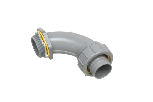 Arlington Industries - Arlington NMLT90125 1-1/4" Non-Metallic Liquidtight 90deg Connector, Gray