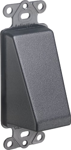 Arlington Industries - Arlington CED1BL 1-Gang Reversible Low-Voltage Cable Entrance Hood, Decorator Style, Black