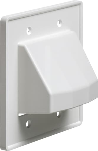 Arlington Industries - Arlington CE2 2-Gang Reversible Low-Voltage Cable Entrance Hood, White