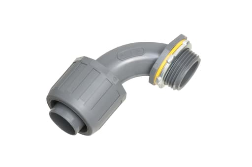 Arlington Industries - Arlington NMLT9010 1" Non-Metallic Push-On Liquidtight 90deg Connector, Gray