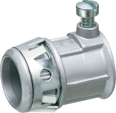 Arlington Industries - Arlington 800ST 1/2" EMT Set Screw Connector, Snap-In, Zinc Die-Cast