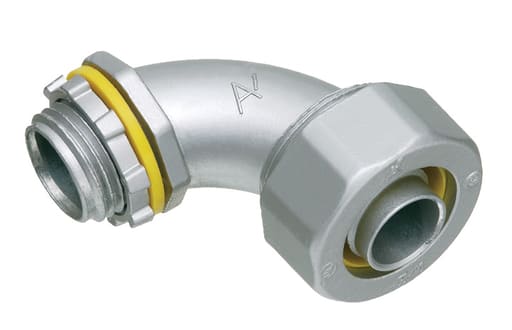 Arlington Industries - Arlington LT9050 1/2" Liquidtight 90deg Connector, Zinc Die-Cast