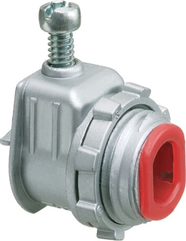 Arlington Industries - Arlington L15A 3/8" 1-Screw Saddle MC / Flex / AC Connector, .460-.585