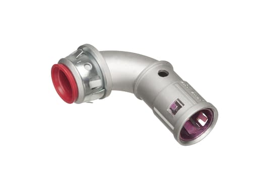 Arlington Industries - Arlington 40900AST 1/2" 90deg Snap²It Insulated Connector, Flex/AC/MC, .480 to .610