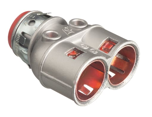 Arlington Industries - Arlington 4040AST 1/2" Snap²It Insulated Duplex Connector, Flex/AC/MC, .485 to .612