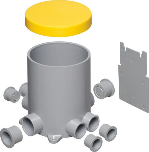 Arlington Industries - Arlington FLBC4502 4.5" Concrete Floor Box Kit, (6) Hubs