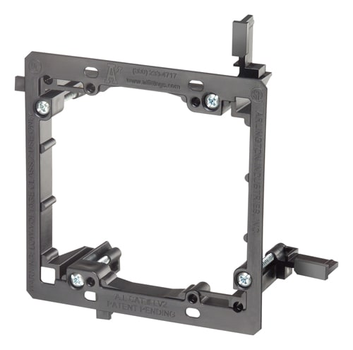 Arlington Industries - Arlington LV2HD 2-Gang Low Voltage Mounting Bracket w/ Mounting Wings