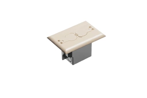 Arlington Industries - Arlington FLBRF101LA Non-Metallic Retro Floor Box Kit, Flip Lids, Almond