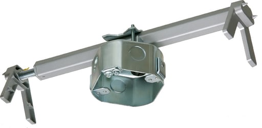 Arlington Industries - Arlington FBRS4200R Steel Fan & Fixture Box, 20 cu.in w/ Bracket, 16" to 24"