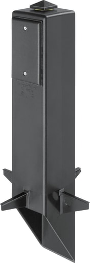 Arlington Industries - Arlington GP19B 19.5" Support Post for Outdoor Light Fixture / GFCI, Black