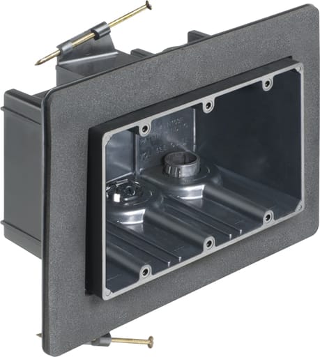 Arlington Industries - Arlington FN103F 3-Gang Non-Metallic Vapor Outlet Box, Nail-On, 63.5 cu.in