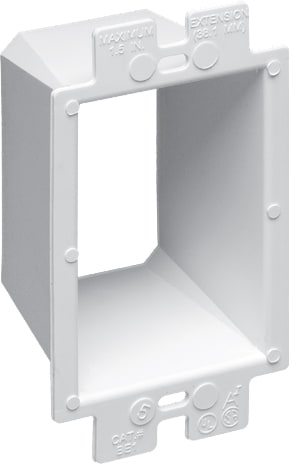 Arlington Industries - Arlington BE1 1-Gang Box Extender, Plastic