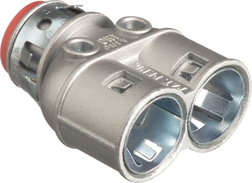 Arlington Industries - Arlington 3838ST 1/2" Snap²It Duplex Connector, Flex/AC/MC, .405 to .612