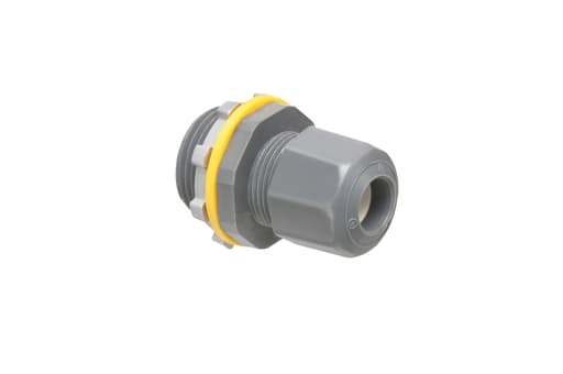 Arlington Industries - Arlington LPCG754 3/4" Non-Metallic Low-Profile Strain Relief Cord Connector, .200 - .485 Range, Gray