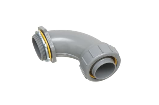 Arlington Industries - Arlington NMLT90150 1-1/2" Non-Metallic Liquidtight 90deg Connector, Gray