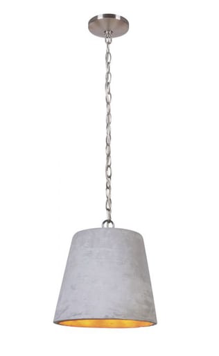 Craftmade International - CRAF P687BNK1 MINI PENDANT BR NICKEL/GRAY GLASS