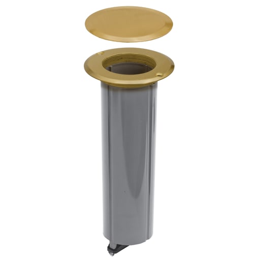Hubbell Wiring Device - Hubbell Wiring Devices RF151R Solid Brass Drop-In Wood Floor Box