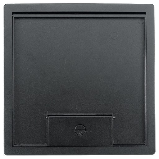 Hubbell Wiring Device - Hubbell HBLTCGNTBKSW 10.69 x 10.69 Inch Black Die-Cast Metal Floor Box Cover and Flange Assembly