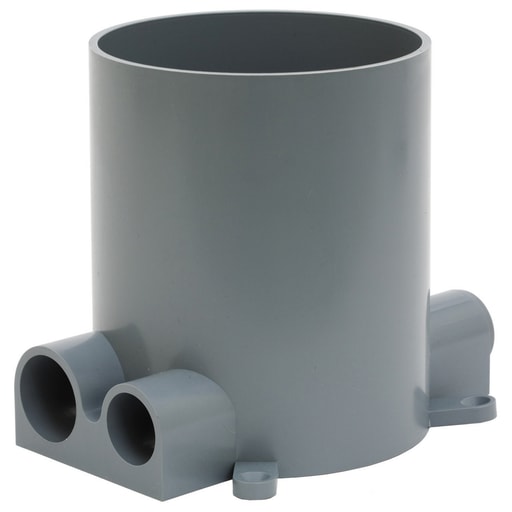 Hubbell Wiring Device - Hubbell RF400 PVC Round Residential Floor Box w/ Concrete Protective Cover, 3/4" & 1" Hubs