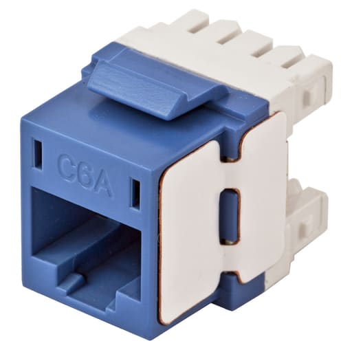 Hubbell Wiring Device - Hubbell Wiring Devices HJ6AB Blue Category 6A Jack