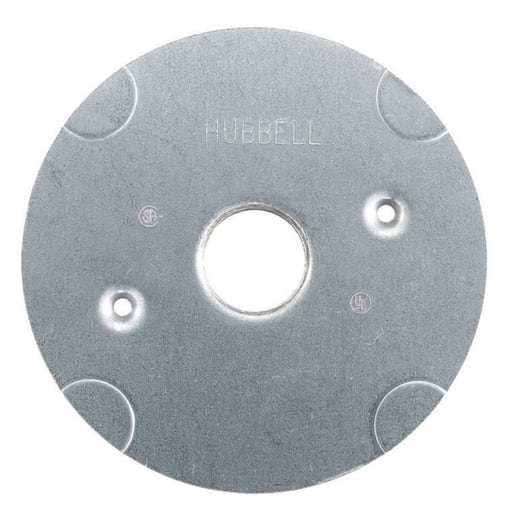 Hubbell Wiring Device - Hubbell PFBP1 Steel Round Floor Box Furniture Feed Plate