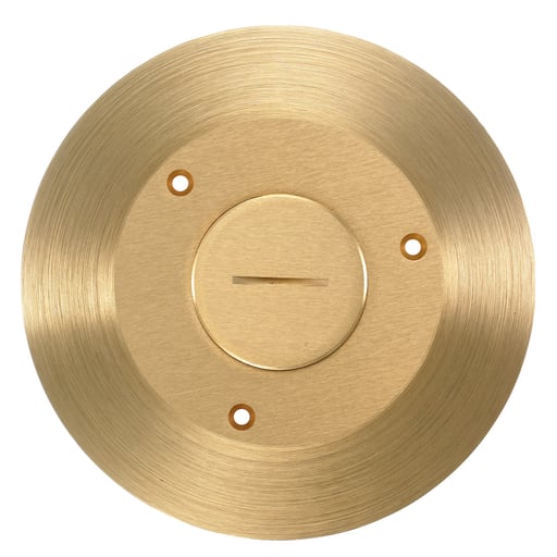 Hubbell Wiring Device - Hubbell SF2925 2-1/8 Inch Brass Round Floor Box Cover and Flange