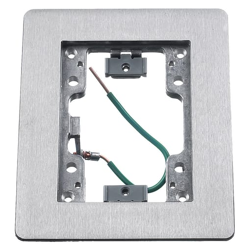 Hubbell Wiring Device - Hubbell SA3083W 1-Gang 6 x 4.85 Inch Aluminum Rectangular Floor Box Flange