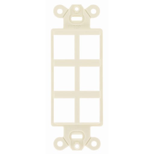Hubbell Wiring Device - Hubbell Wiring Devices ISF6EI 1-Gang Ivory 6-Port Face Plate