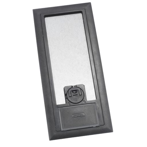 Hubbell Wiring Device - Hubbell 3SFBCBKA Concealed 3-Service Floor Box Cover Assembly, Black
