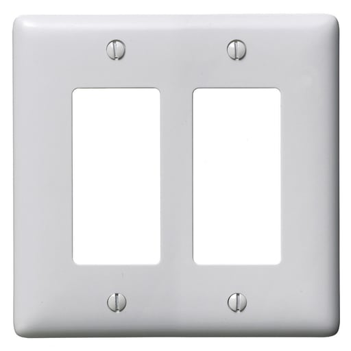 Hubbell Wiring Device - Hubbell NP262OW WALLPLATE, 2-G, 2) RECT, OW