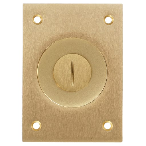 Hubbell Wiring Device - Hubbell S2425 2-1/8 x 3/4 Inch Brass Rectangular Floor Box Cover