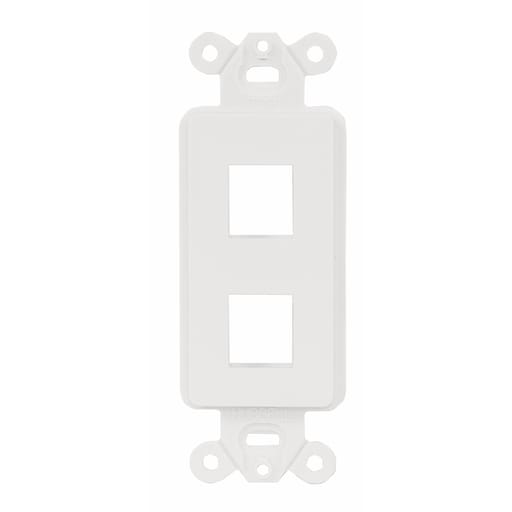 Hubbell Wiring Device - Hubbell ISF2W 1-Gang White 2-Port Face Plate