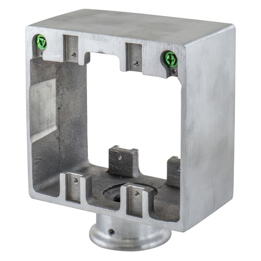 Hubbell Wiring Device - Hubbell SA6688 PEDESTAL, ALU, 4-G, w/ 1" HUB