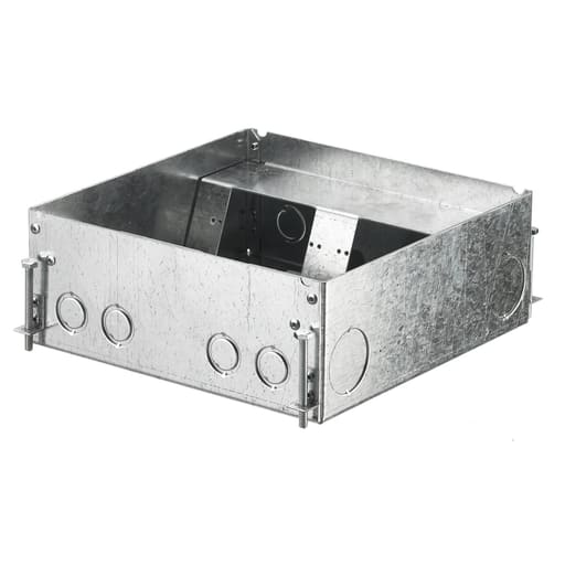 Hubbell Wiring Device - Hubbell HBLCFB301BASE 4-Gang 29.5 In? Stamped Steel Recessed Floor Box