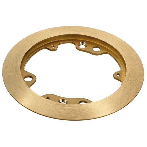 Hubbell Wiring Device - Hubbell S3182 5.25 Inch Brass Round Floor Box Carpet Flange
