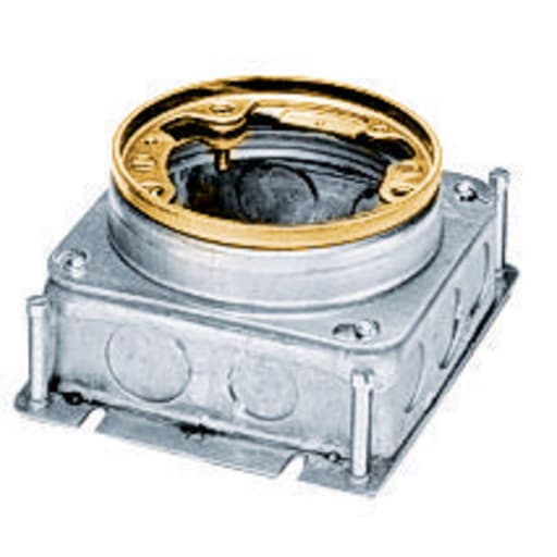 Hubbell Wiring Device - Hubbell B2527 54 In? Brass Stamped Steel Round Floor Box