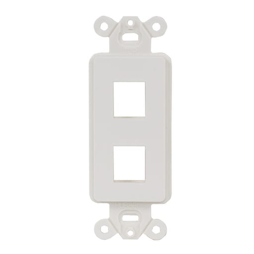 Hubbell Wiring Device - Hubbell ISF2OW 1-Gang Office White 2-Port Face Plate