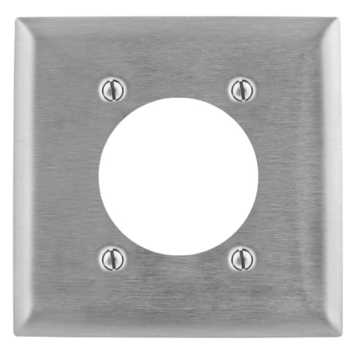 Hubbell Wiring Device - Hubbell SS701 2.48 Inch 2-Gang Stainless Steel Wallplate