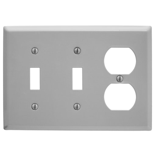 Hubbell Wiring Device - HWDK SP28G GRAY PAINTED STEEL 3-G,