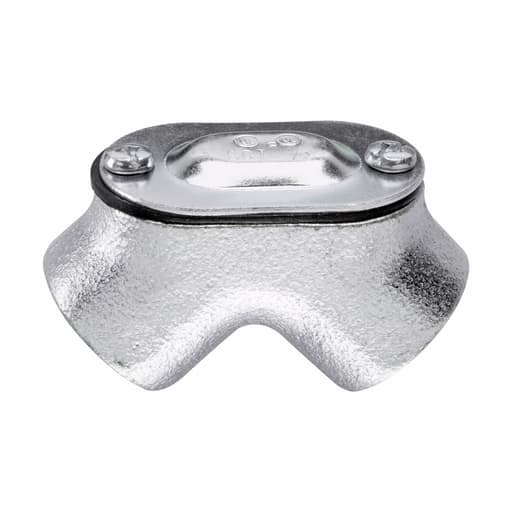 Crouse-Hinds - Crouse-Hinds 820 1/2" Malleable Iron Female to Female 90 Degrees Rigid Conduit Pull Elbow