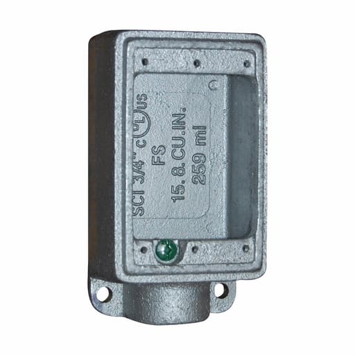 Crouse-Hinds - Crouse-Hinds Series FSM3 1 Inch 1-Hub Malleable Iron Type FS Cast Device Box