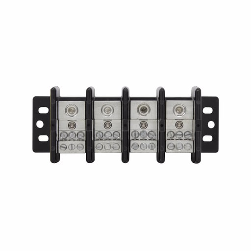 Bussmann Mfg. - Bussmann 16021-4 175amp Power Distribution Block, 4-Pole, 600Vac/600Vdc, SCCR 10kA, Molded Thermoplastic, Black