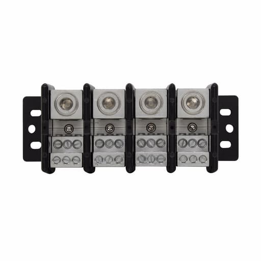 Bussmann Mfg. - Bussmann Series 16023-4 4-Pole 6 AWG to 350 MCM Thermoplastic Splicer Power Terminal Block