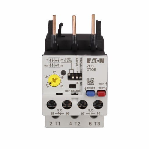 Cutler-Hammer / Eaton - Eaton Electrical XTOE100DCS 690 VAC 20 to 100 Amp 1NO 1NC Contactor Mount Screw Terminal Electronic Overload Relay